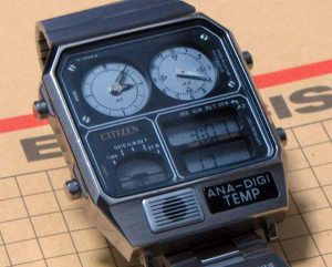 シチズンのレトロな腕時計、アナデジテンプの逆輸入版を買ってみた。