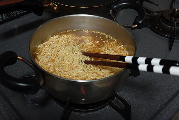 出前一丁の完成