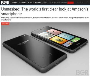アマゾン独自のスマートフォン端末の外観が明らかに