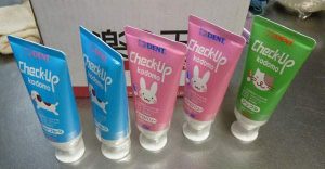 子供の歯磨き粉にデント チェックアップを買ってみた。